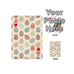 Seamless pattern colorful easter egg flat icons painted traditional style Playing Cards 54 Designs (Mini) Front - Heart2