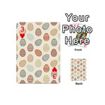 Seamless pattern colorful easter egg flat icons painted traditional style Playing Cards 54 Designs (Mini) Front - Heart3