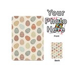 Seamless pattern colorful easter egg flat icons painted traditional style Playing Cards 54 Designs (Mini) Back