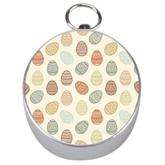 Seamless Pattern Colorful Easter Egg Flat Icons Painted Traditional Style Silver Compasses by BangZart