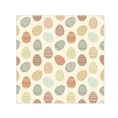 Seamless Pattern Colorful Easter Egg Flat Icons Painted Traditional Style Small Satin Scarf (square)