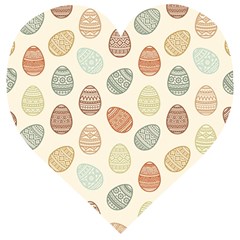 Seamless Pattern Colorful Easter Egg Flat Icons Painted Traditional Style Wooden Puzzle Heart by BangZart