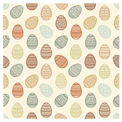 Seamless Pattern Colorful Easter Egg Flat Icons Painted Traditional Style Wooden Puzzle Square by BangZart