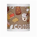 Vector seamless pattern with doodle coffee equipment White Mugs Center