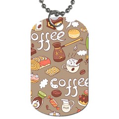 Vector Seamless Pattern With Doodle Coffee Equipment Dog Tag (two Sides) by BangZart