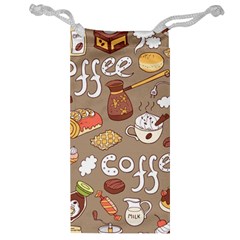 Vector Seamless Pattern With Doodle Coffee Equipment Jewelry Bag by BangZart