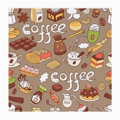 Vector Seamless Pattern With Doodle Coffee Equipment Medium Glasses Cloth (2 Sides) by BangZart