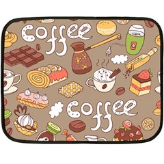 Vector Seamless Pattern With Doodle Coffee Equipment Fleece Blanket (mini) by BangZart