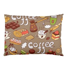 Vector Seamless Pattern With Doodle Coffee Equipment Pillow Case (two Sides) by BangZart