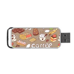 Vector Seamless Pattern With Doodle Coffee Equipment Portable Usb Flash (one Side) by BangZart