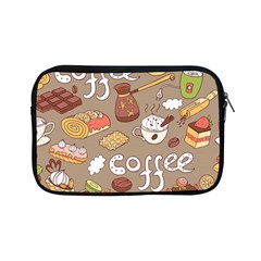 Vector Seamless Pattern With Doodle Coffee Equipment Apple Ipad Mini Zipper Cases by BangZart