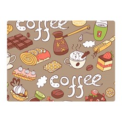 Vector Seamless Pattern With Doodle Coffee Equipment Double Sided Flano Blanket (mini)  by BangZart