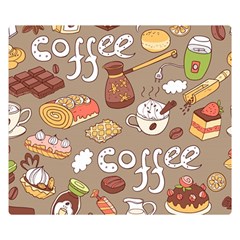 Vector Seamless Pattern With Doodle Coffee Equipment Double Sided Flano Blanket (small)  by BangZart