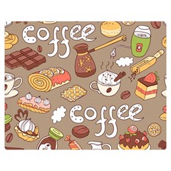 Vector Seamless Pattern With Doodle Coffee Equipment Double Sided Flano Blanket (medium)  by BangZart