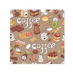 Vector Seamless Pattern With Doodle Coffee Equipment Small Satin Scarf (square) by BangZart