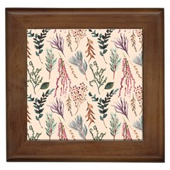 Watercolor Floral Seamless Pattern Framed Tile by BangZart