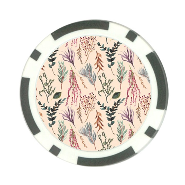 Watercolor floral seamless pattern Poker Chip Card Guard