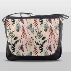 Watercolor Floral Seamless Pattern Messenger Bag by BangZart