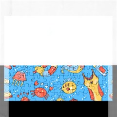 Hand Drawn Seamless Pattern Summer Time Rectangular Jigsaw Puzzl by BangZart