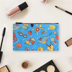 Hand Drawn Seamless Pattern Summer Time Cosmetic Bag (small) by BangZart