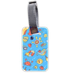 Hand Drawn Seamless Pattern Summer Time Luggage Tag (two Sides) by BangZart