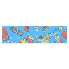 Hand Drawn Seamless Pattern Summer Time Satin Scarf (oblong) by BangZart