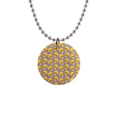 Yellow Mushroom Pattern 1  Button Necklace by BangZart