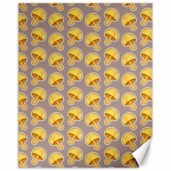 Yellow Mushroom Pattern Canvas 11  X 14  by BangZart