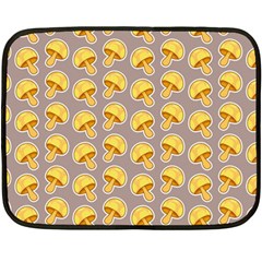 Yellow Mushroom Pattern Double Sided Fleece Blanket (mini)  by BangZart