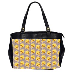 Yellow Mushroom Pattern Oversize Office Handbag (2 Sides) by BangZart