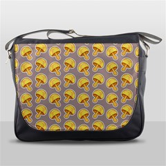 Yellow Mushroom Pattern Messenger Bag by BangZart