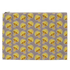 Yellow Mushroom Pattern Cosmetic Bag (xxl) by BangZart