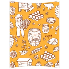 Vector Honey Element Doodle Seamless Pattern With Beehive Beeke Back Support Cushion by BangZart