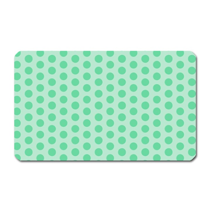 Polka Dots Mint green, pastel colors, retro, vintage pattern Magnet (Rectangular)