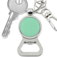 Polka Dots Mint Green, Pastel Colors, Retro, Vintage Pattern Bottle Opener Key Chain by Casemiro