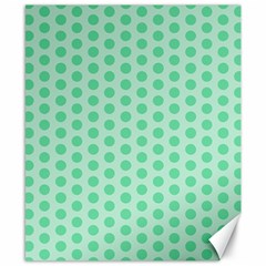 Polka Dots Mint Green, Pastel Colors, Retro, Vintage Pattern Canvas 8  X 10  by Casemiro