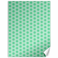 Polka Dots Mint Green, Pastel Colors, Retro, Vintage Pattern Canvas 36  X 48  by Casemiro