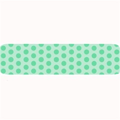 Polka Dots Mint Green, Pastel Colors, Retro, Vintage Pattern Large Bar Mats by Casemiro