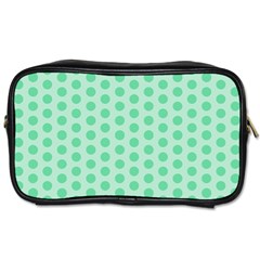 Polka Dots Mint Green, Pastel Colors, Retro, Vintage Pattern Toiletries Bag (one Side) by Casemiro