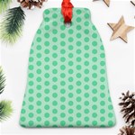 Polka Dots Mint green, pastel colors, retro, vintage pattern Bell Ornament (Two Sides) Front