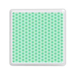 Polka Dots Mint Green, Pastel Colors, Retro, Vintage Pattern Memory Card Reader (square) by Casemiro