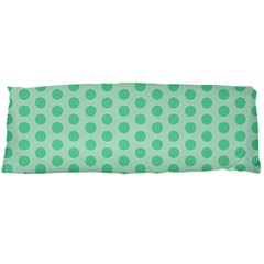 Polka Dots Mint Green, Pastel Colors, Retro, Vintage Pattern Body Pillow Case Dakimakura (two Sides) by Casemiro