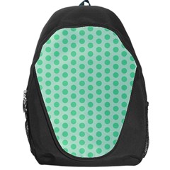 Polka Dots Mint Green, Pastel Colors, Retro, Vintage Pattern Backpack Bag by Casemiro