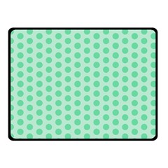 Polka Dots Mint Green, Pastel Colors, Retro, Vintage Pattern Double Sided Fleece Blanket (small)  by Casemiro