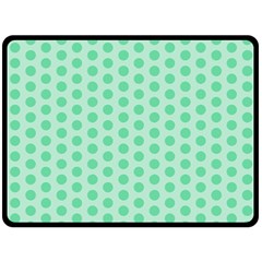 Polka Dots Mint Green, Pastel Colors, Retro, Vintage Pattern Double Sided Fleece Blanket (large)  by Casemiro