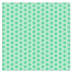 Polka Dots Mint Green, Pastel Colors, Retro, Vintage Pattern Large Satin Scarf (square) by Casemiro