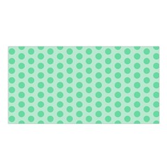 Polka Dots Mint Green, Pastel Colors, Retro, Vintage Pattern Satin Shawl by Casemiro