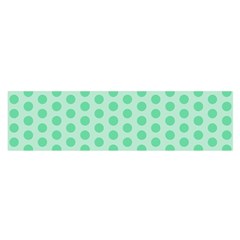 Polka Dots Mint Green, Pastel Colors, Retro, Vintage Pattern Satin Scarf (oblong) by Casemiro