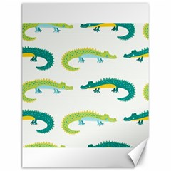 Cute Cartoon Alligator Kids Seamless Pattern With Green Nahd Drawn Crocodiles Canvas 12  X 16  by BangZart