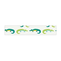 Cute Cartoon Alligator Kids Seamless Pattern With Green Nahd Drawn Crocodiles Flano Scarf (mini) by BangZart